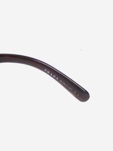Prada Brown tortoishell baroque swirl sunglasses