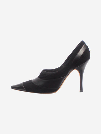 Black suede and leather pumps - size EU 37.5 Heels Manolo Blahnik 