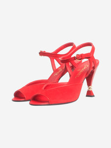 Chanel Red suede sandal heels - size EU 39 (UK 6)