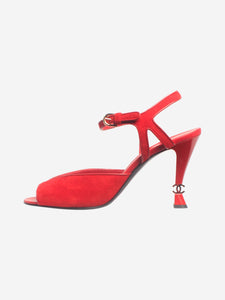 Chanel Red suede sandal heels - size EU 39 (UK 6)