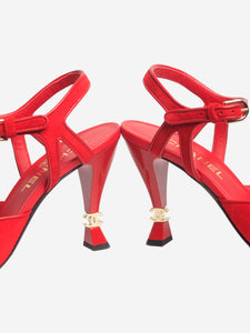 Chanel Red suede sandal heels - size EU 39 (UK 6)