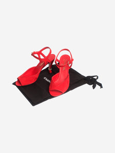 Chanel Red suede sandal heels - size EU 39 (UK 6)