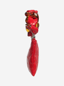Miu Miu Red reptile effect shoulder bag