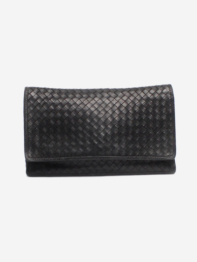 Black vintage Intrecciato wide clutch Clutch bags Bottega Veneta 