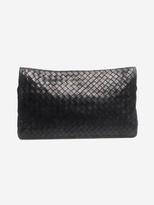 Bottega Veneta Black vintage Intrecciato wide clutch