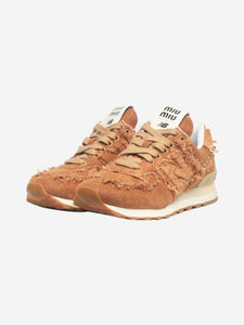 New Balance x Miu Miu Cognac 574 denim trainers - size EU 37