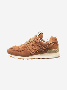 New Balance x Miu Miu Cognac 574 denim trainers - size EU 37