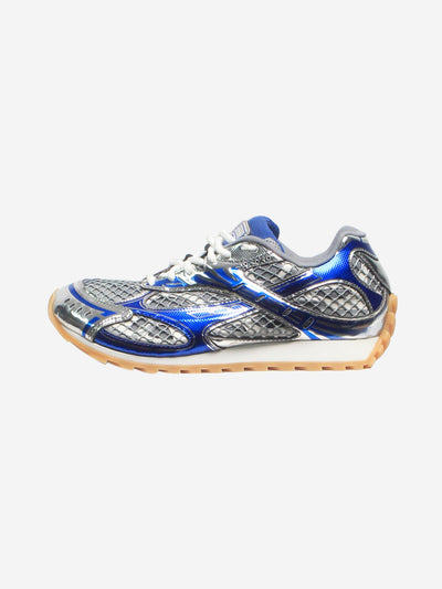Silver and blue metallic Orbit sneakers - size EU 38 Trainers Bottega Veneta 