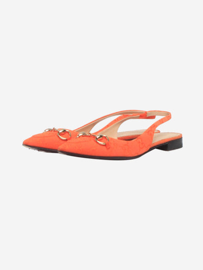 Orange monogram horsebit slingback heels - size UK 4.5 Heels Gucci 