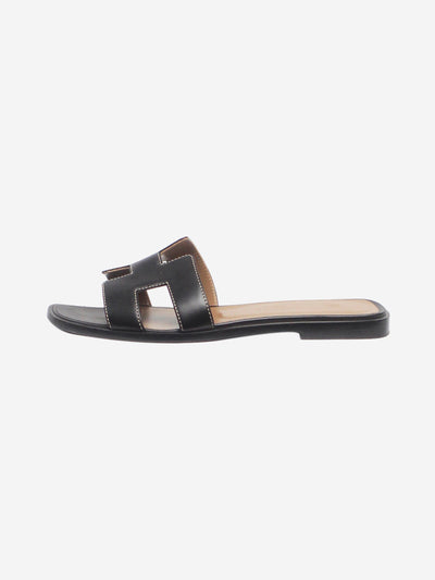 Black Oran sandals - size EU 35 (UK 2) Flat Sandals Hermes 