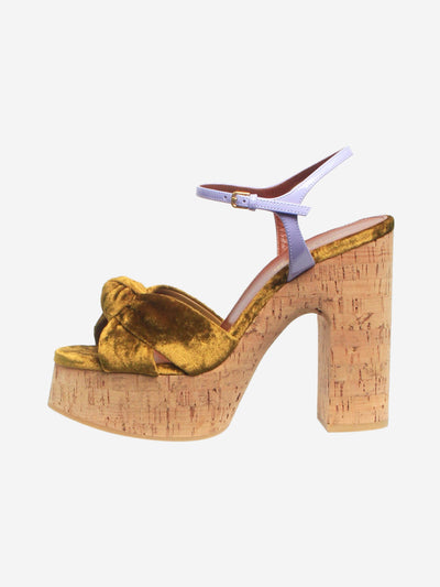 Multicolour Bianca velvet sandal heels - size EU 38 Heels Saint Laurent 