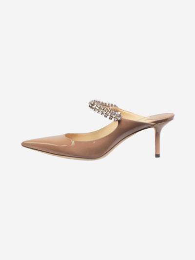 Patent leather beige embellished heels - size UK 4.5 Heels Jimmy Choo 