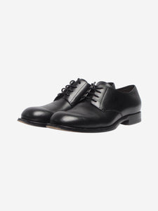 The Row Black Novus leather Derby shoes - size EU 38