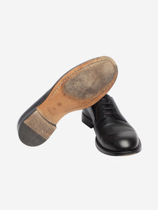 The Row Black Novus leather Derby shoes - size EU 38