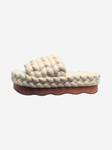 Chloe Ivory braided platform sandals - size EU 37
