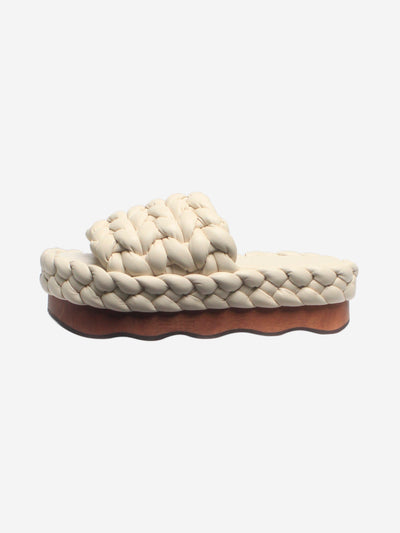 Ivory braided platform sandals - size EU 37 Flat Shoes Chloe 