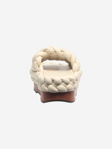 Chloe Ivory braided platform sandals - size EU 37