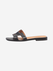 Hermes Black Oran sandals - size EU 40