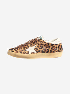 Golden Goose Deluxe Brand Leopard print pony hair Super-star trainers - size EU 39