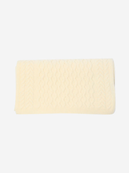 Ecru cable knit scarf product image