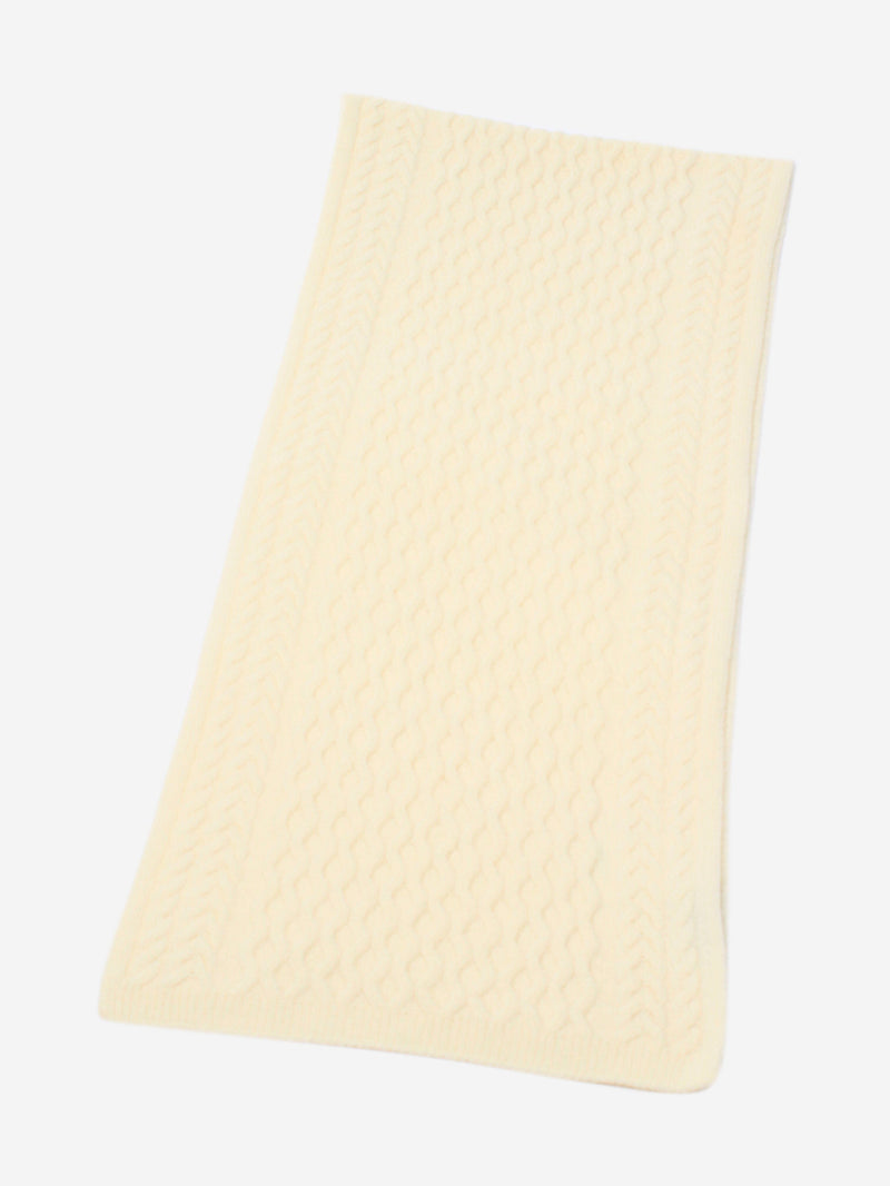 Ecru cable knit scarf Scarves Weekend Max Mara 