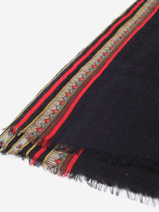 Loro Piana Black printed scarf