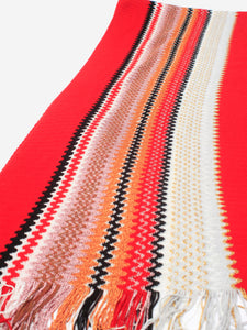 Missoni Red wool-blend zig-zag scarf