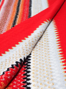 Missoni Red wool-blend zig-zag scarf