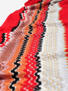 Missoni Red wool-blend zig-zag scarf