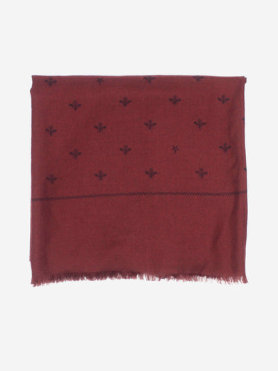 Burgundy wool and silk blend scarf Scarves Gucci 