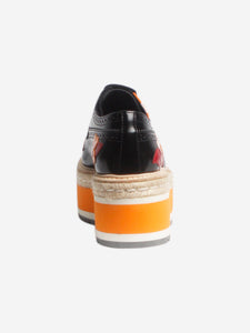 Prada Black floral platform shoes - size EU 38 (UK 5)