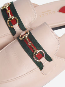 Gucci Blush Horsebit leather mules - size EU 37.5