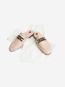 Gucci Blush Horsebit leather mules - size EU 37.5