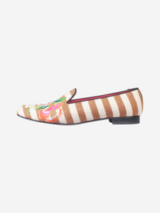 Penelope Chilvers Brown striped shoes - size EU 40