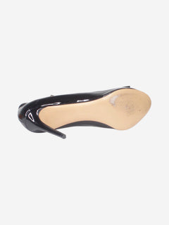 Black patent peep toe heels - size EU 41.5 Heels Salvatore Ferragamo 