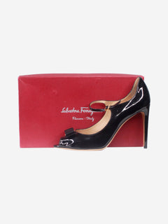 Black patent peep toe heels - size EU 41.5 Heels Salvatore Ferragamo 