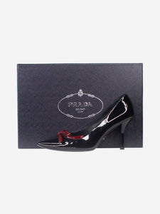 Prada Black patent pointed-toe pumps - size EU 35