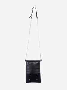 Maison Margiela Black contrasting leather pouch bag