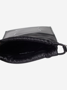 Maison Margiela Black contrasting leather pouch bag