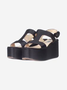 Prada Black satin platform sandals - size EU 37