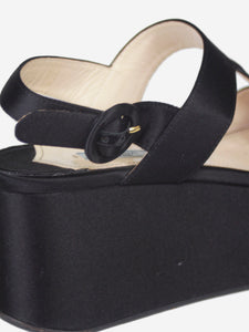 Prada Black satin platform sandals - size EU 37