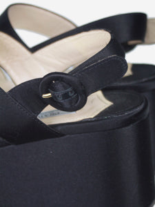 Prada Black satin platform sandals - size EU 37