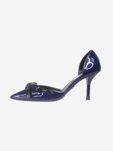 Prada Dark blue patent pointed-toe pumps - size EU 35.5