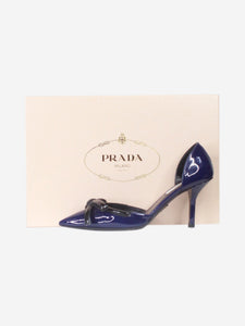 Prada Dark blue patent pointed-toe pumps - size EU 35.5