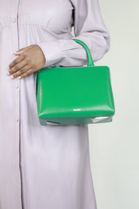 The Attico Emerald green Monday top handle bag