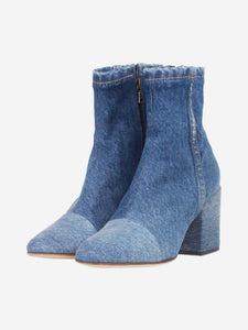 Dries Van Noten Blue denim ankle boots - size EU 39