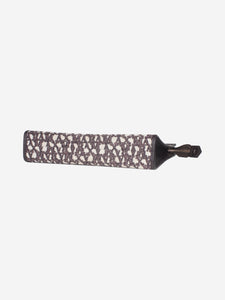 Max Mara Brown Jacquard clutch bag