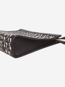 Max Mara Brown Jacquard clutch bag