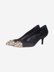 Louis Vuitton Black studded pointed-toe pumps - size EU 38.5