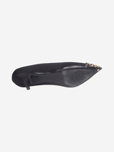 Louis Vuitton Black studded pointed-toe pumps - size EU 38.5